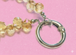 Yellow Crystal Phone Chain – 25-26cm Durable Beaded Phone Strap & Anti-Drop Wrist Holder - Image 3