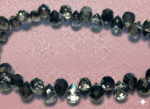 Black Crystal Phone Chain – 25-26 cm Durable Beaded Phone Strap & Anti-Drop Wrist Holder - Image 2
