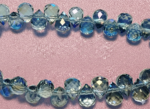 Blue Crystal Phone Chain – 25-26cm Durable Beaded Phone Strap & Anti-Drop Wrist Holder - Image 2