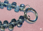 Blue Crystal Phone Chain – 25-26cm Durable Beaded Phone Strap & Anti-Drop Wrist Holder - Image 3