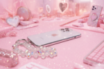 White Crystal Phone Chain – 25-26cm Durable Beaded Phone Strap & Anti-Drop Wrist Holder - Image 3