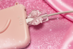 Pink Transparent Silicone Ribbon Charger Cable Protector – 3 × 3 cm Cable Saver - Image 2